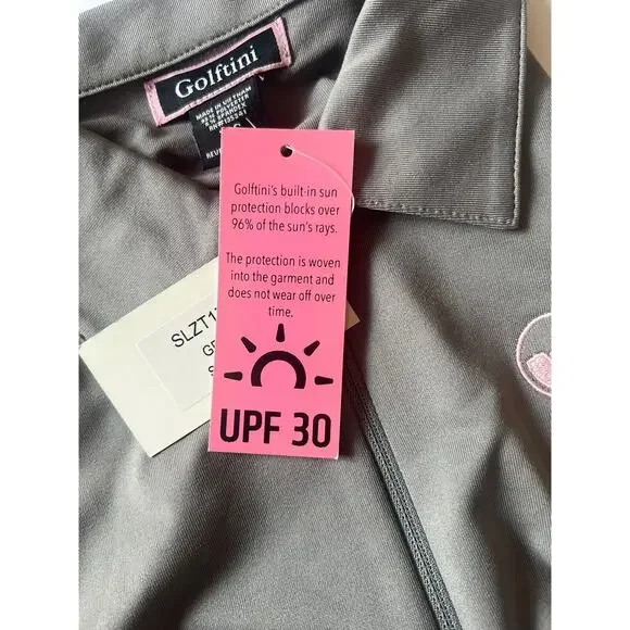 Golftini Womens Golf Tank, Size XS, Grey, Sleeveless Polo, Collared, NWT - Picture 5 of 5